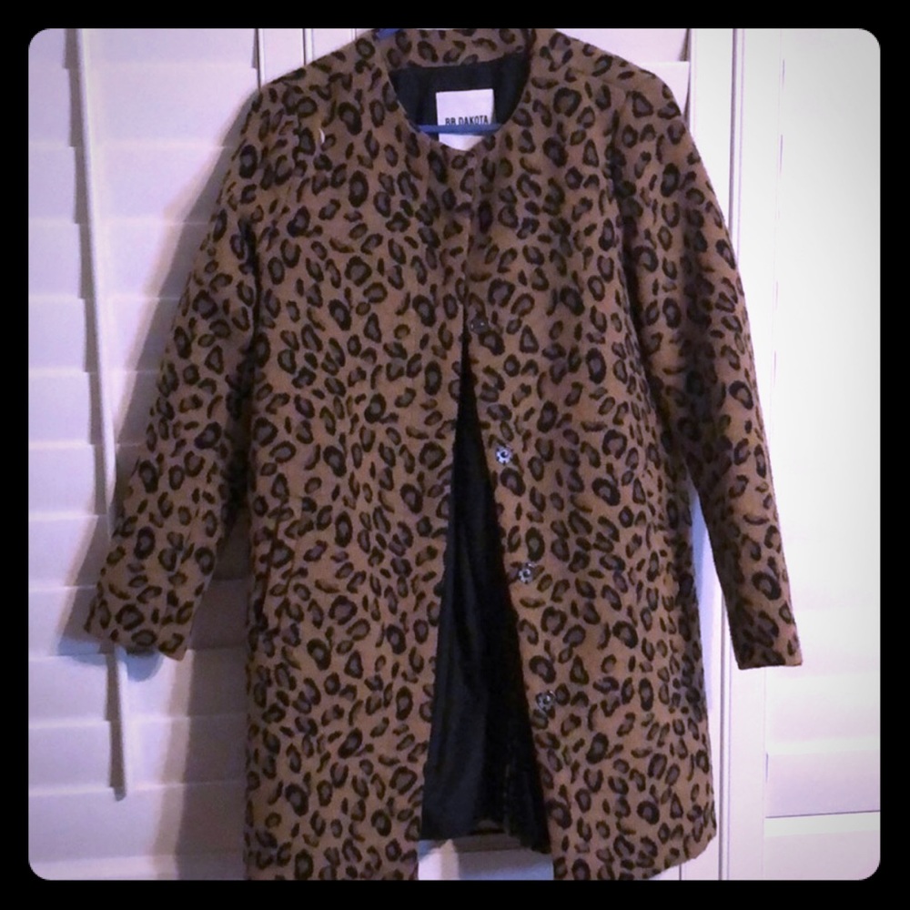 BB Dakota Wool Leopard Coat